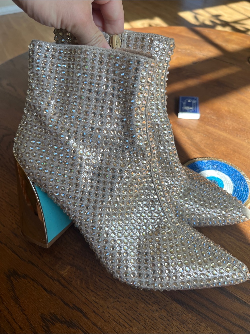 Betsy Johnson Ankle Disco Boots - Gold